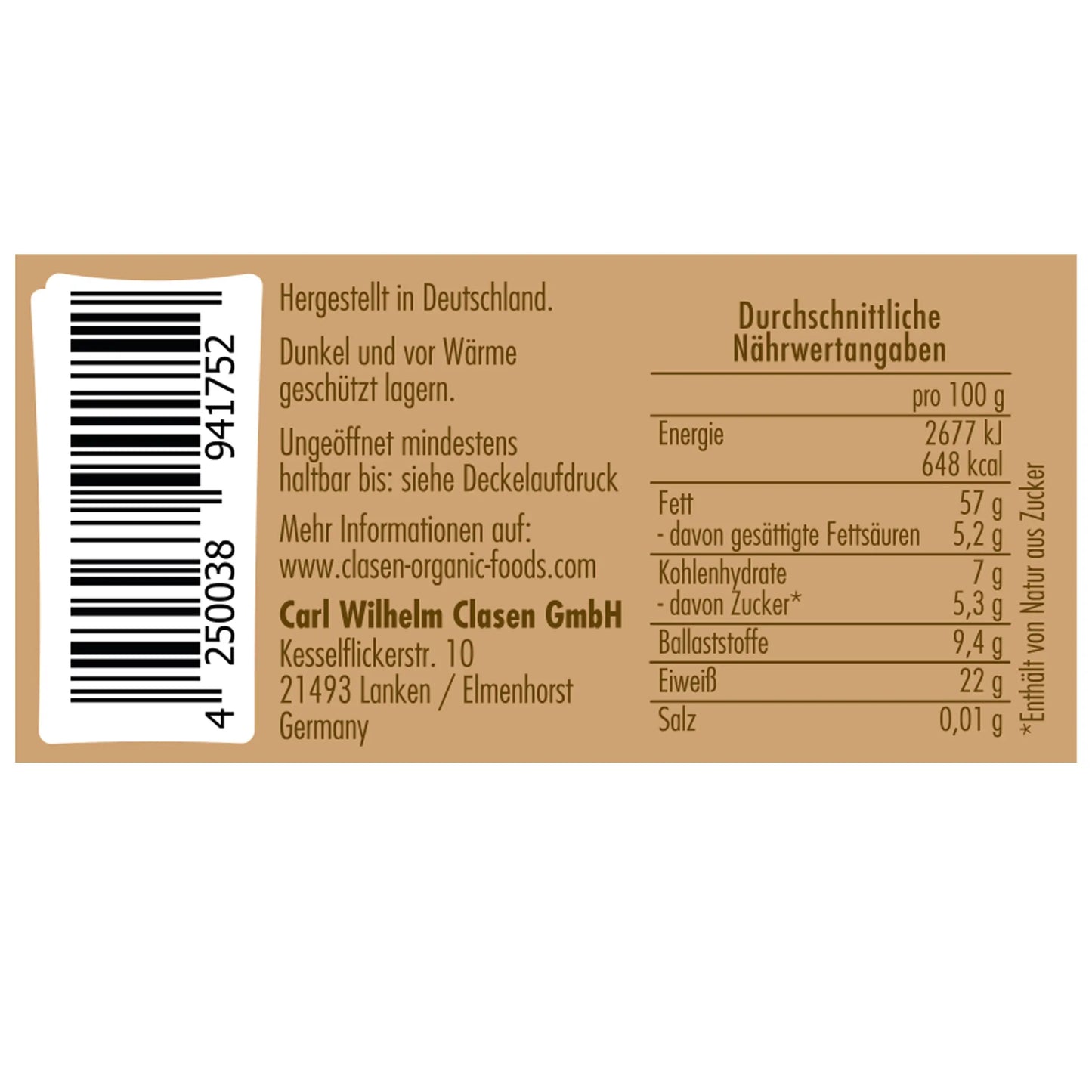 Bio Braunes Mandelmus 1 kg