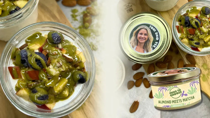 🍵 Falscher Grießbrei mit Matcha-Nussmus Clasen Organic Foods