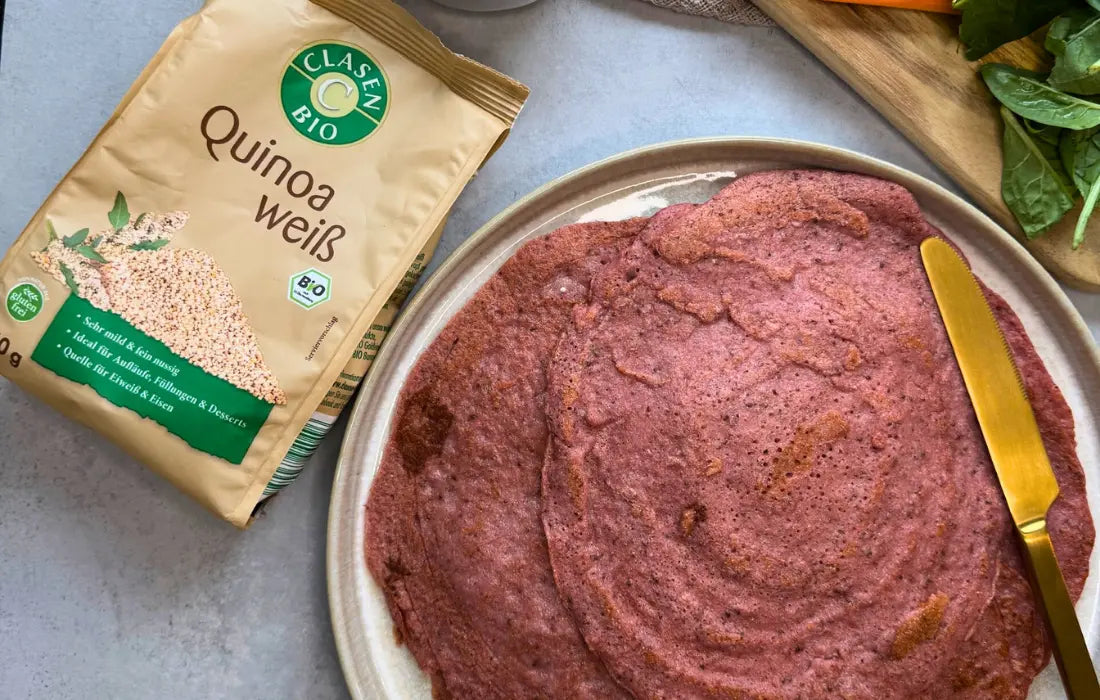 🌸 Pinke Wraps aus Quinoa Clasen Organic Foods