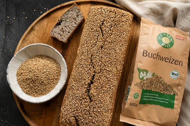 Fermentiertes Buchweizenbrot aus 2 Zutaten