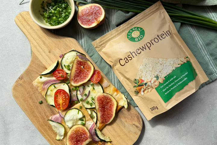 Flammkuchen mit Cashewprotein