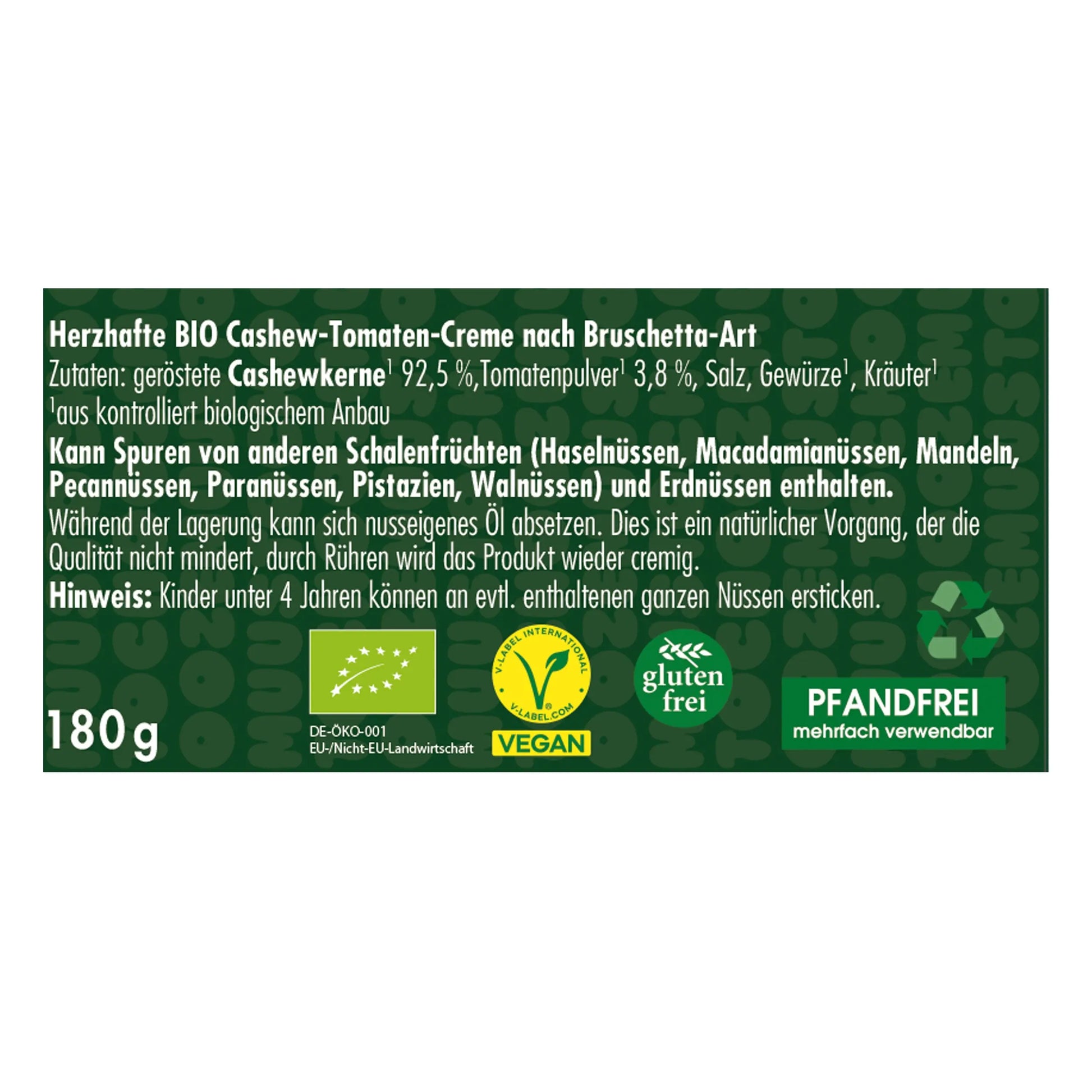 Bio Nussmus - Bruschetta 180 g Muus to Chooze