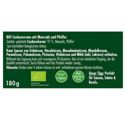 Bio Nussmus - Salt and Pepper 180 g