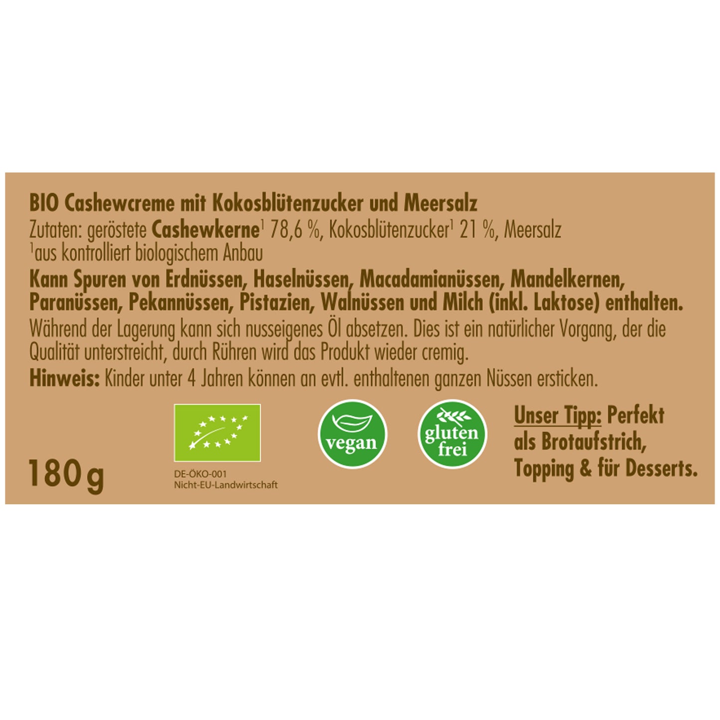 Bio Cashewmus - Cashew Salted Caramel 180 g