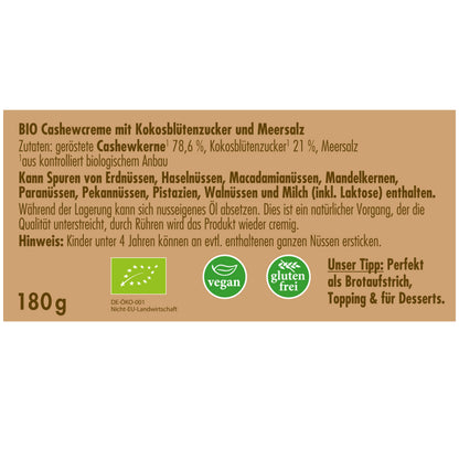 Bio Cashewmus - Cashew Salted Caramel 180 g
