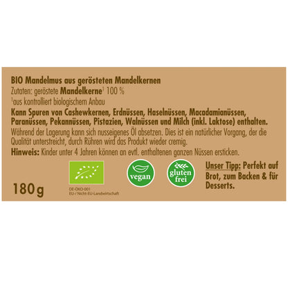Bio Mandelmus braun geröstet 180g
