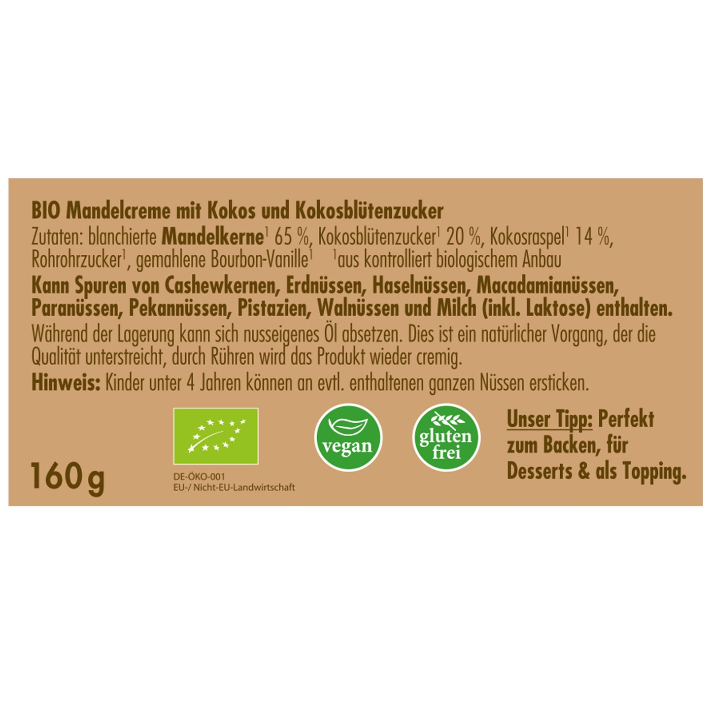 Bio Mandelmus - White Wedding 160 g