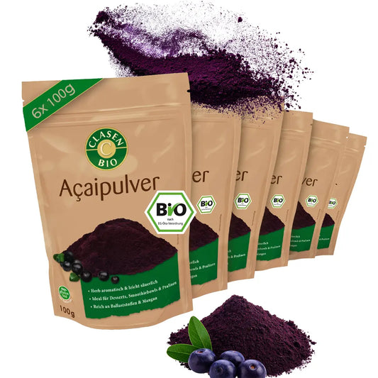 6x Bio Acaipulver Clasen Bio
