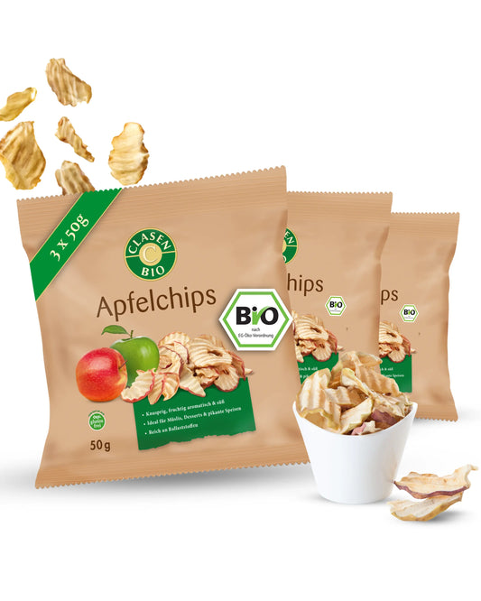 3x Bio Apfelchips Clasen Bio