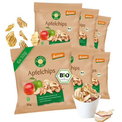 6x Bio Apfelchips in Demeter Qualität Clasen Bio