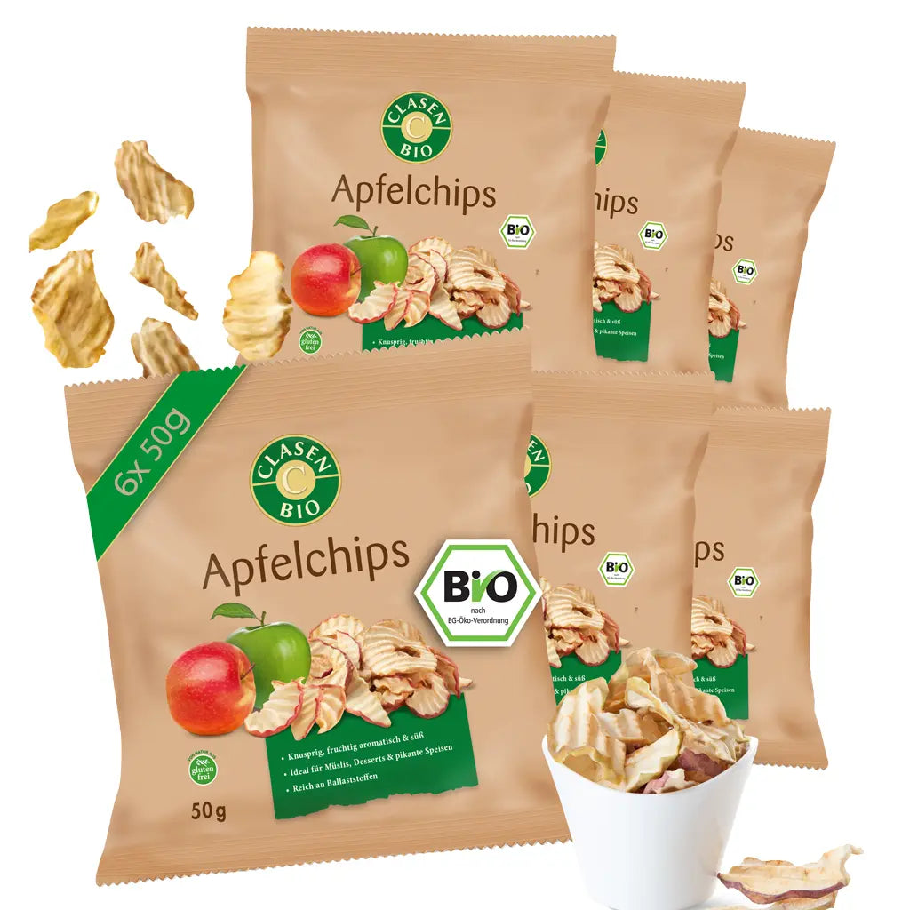 6x Bio Apfelchips Clasen Bio