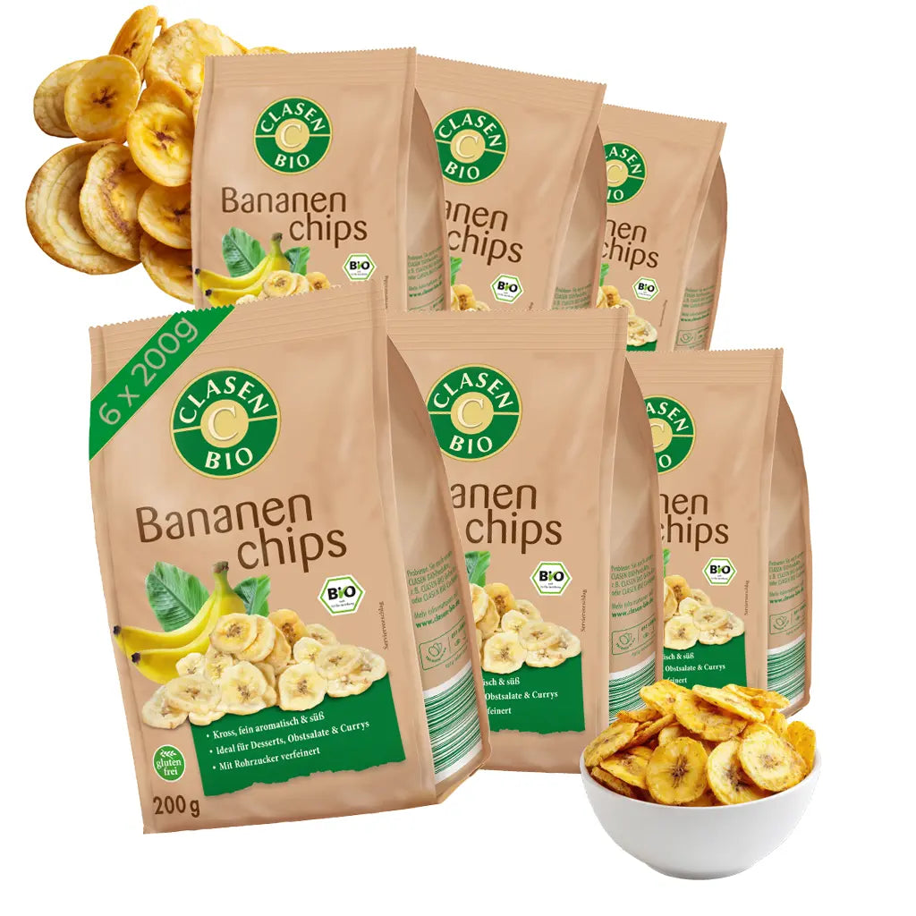 6x Bio Bananenchips Clasen Bio