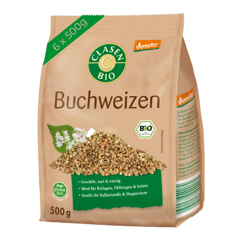 6x Bio Buchweizen in Demeter Qualität Clasen Bio