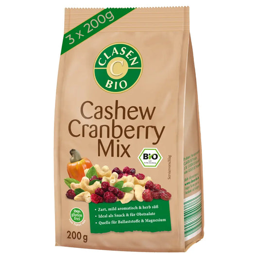 3x Bio Cashew-Cranberry-Mix 200g Clasen Bio