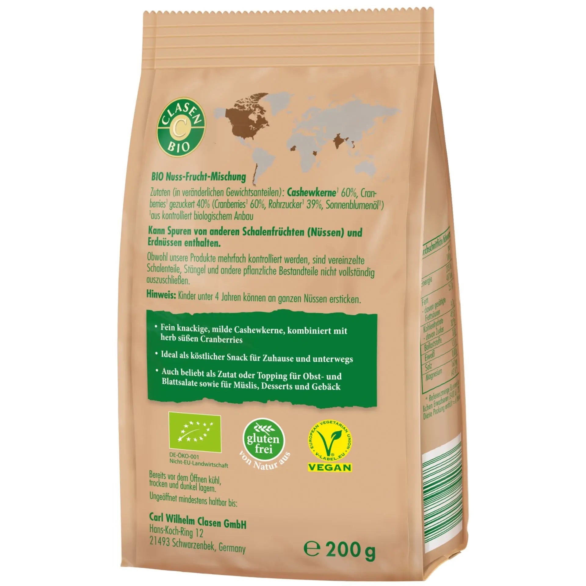 Bio Cashew-Cranberry-Mix 200g Clasen Bio