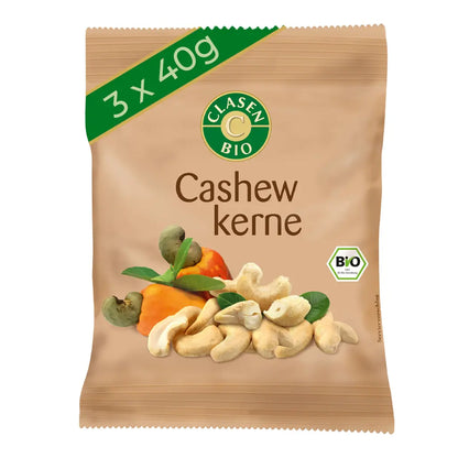 3x Bio Cashewkerne 40 g Clasen Bio