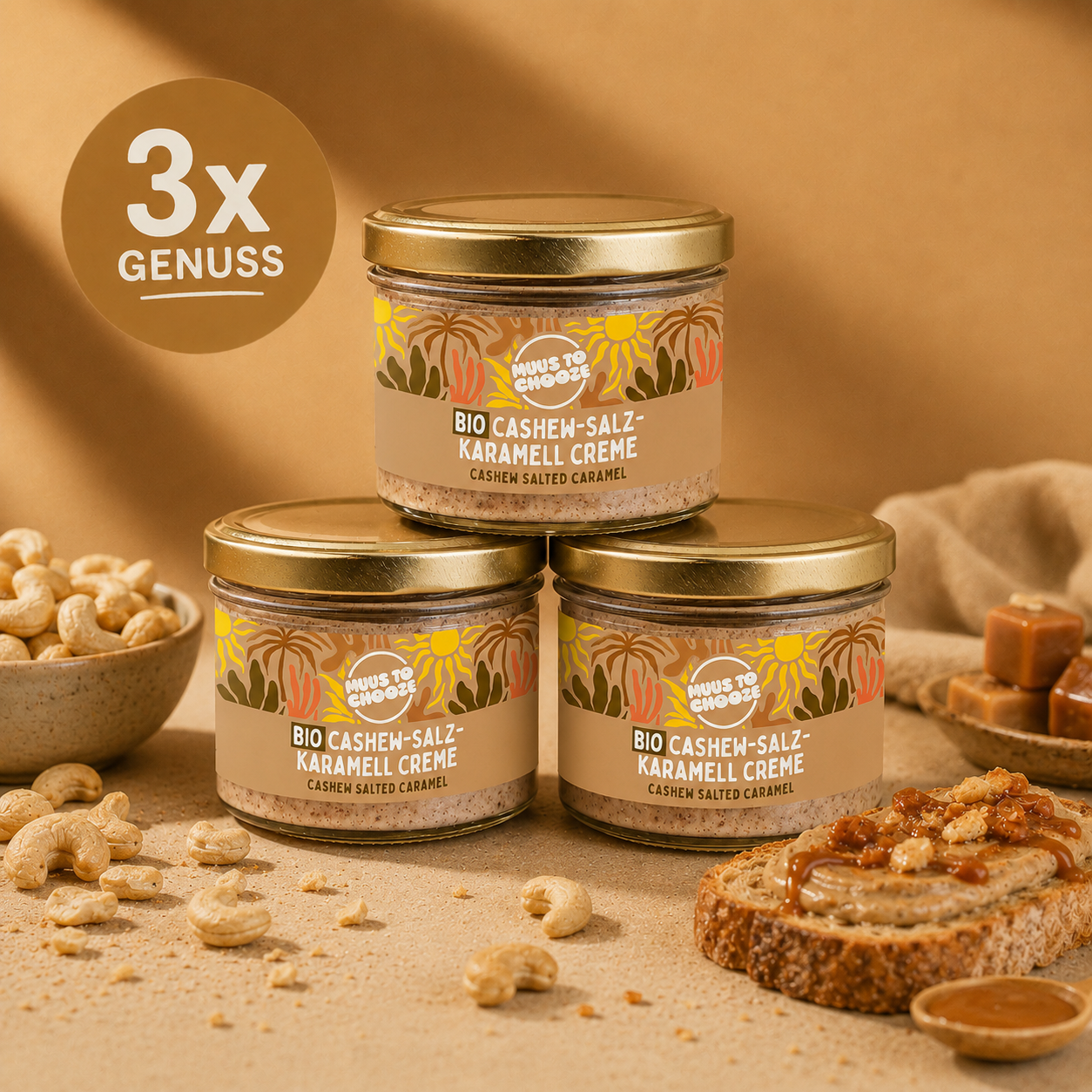 3x 180g - Salted Caramel