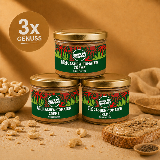 3x Bio Cashew Tomaten Creme Bruschetta 180g