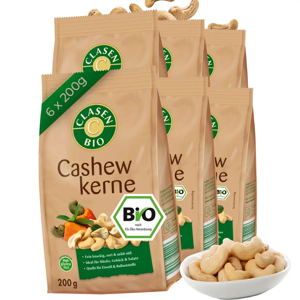 6x Bio Cashewkerne Clasen Bio