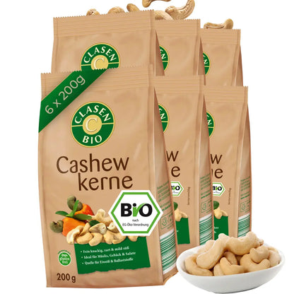 6x Bio Cashewkerne Clasen Bio