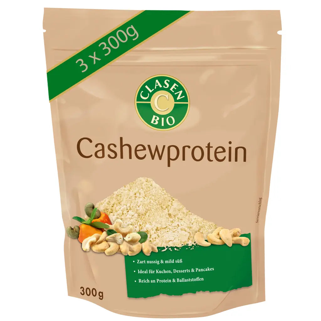 3x Bio Cashewprotein 300g Clasen Bio