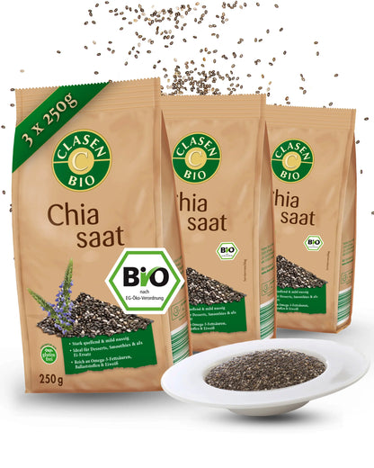 3x Bio Chia-Samen Clasen Bio