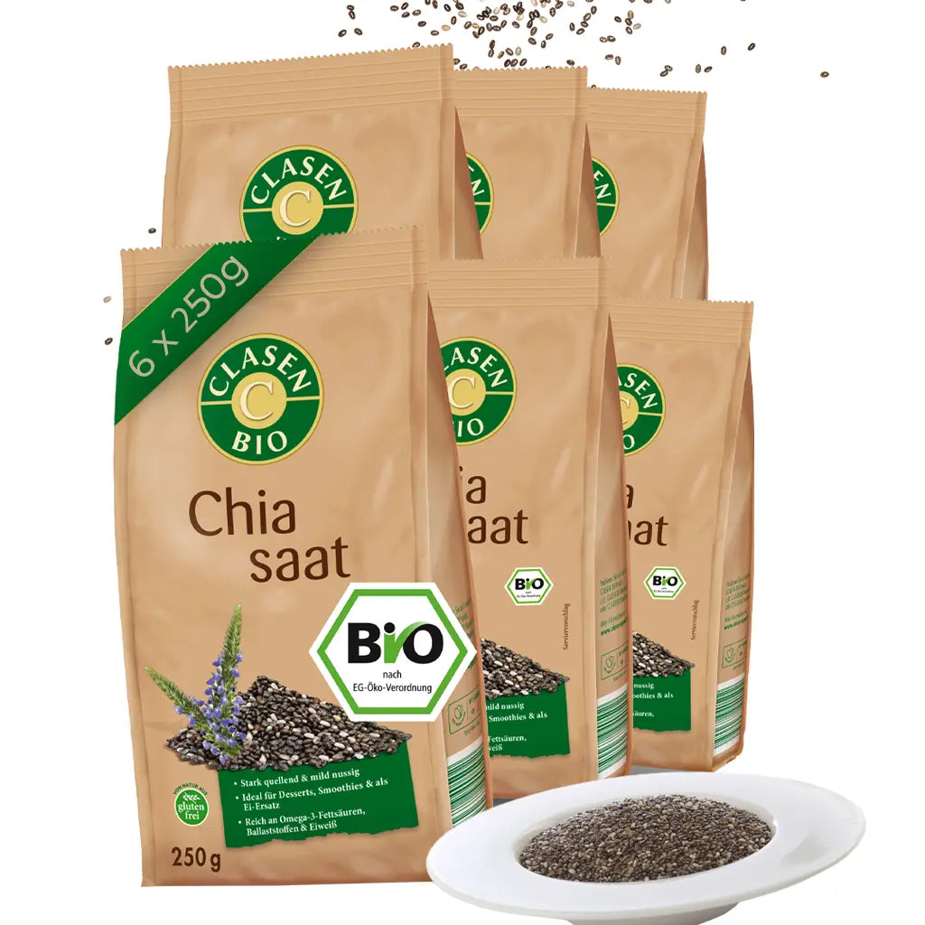 6x Bio Chia-Samen Clasen Bio