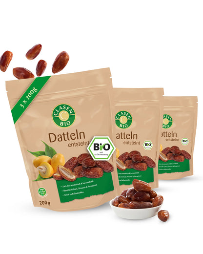 3x Bio Datteln 200g Clasen Bio