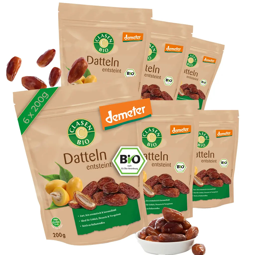 6x Bio Datteln in Demeter Qualität Clasen Bio