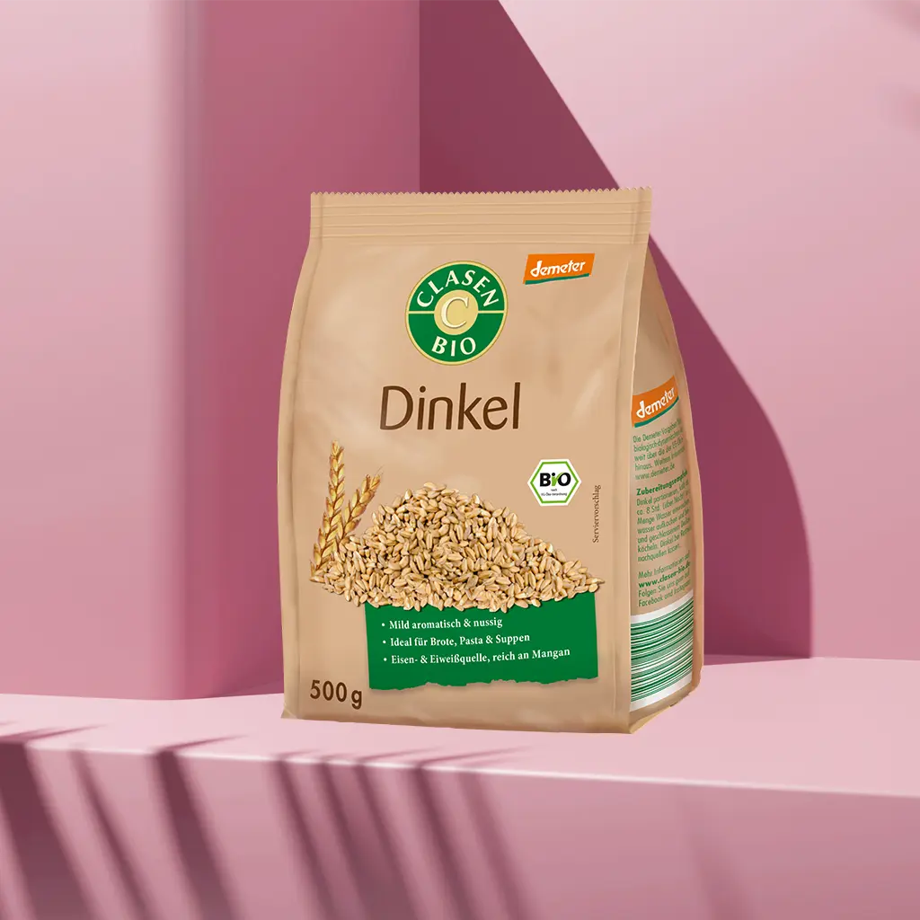 Bio Dinkel in Demeter Qualität 500g Clasen Bio