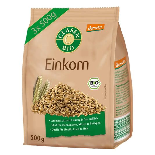 3x Bio Einkorn in Demeter Qualität Clasen Bio