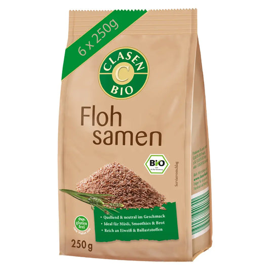 6x Bio Flohsamen 250g Clasen Bio