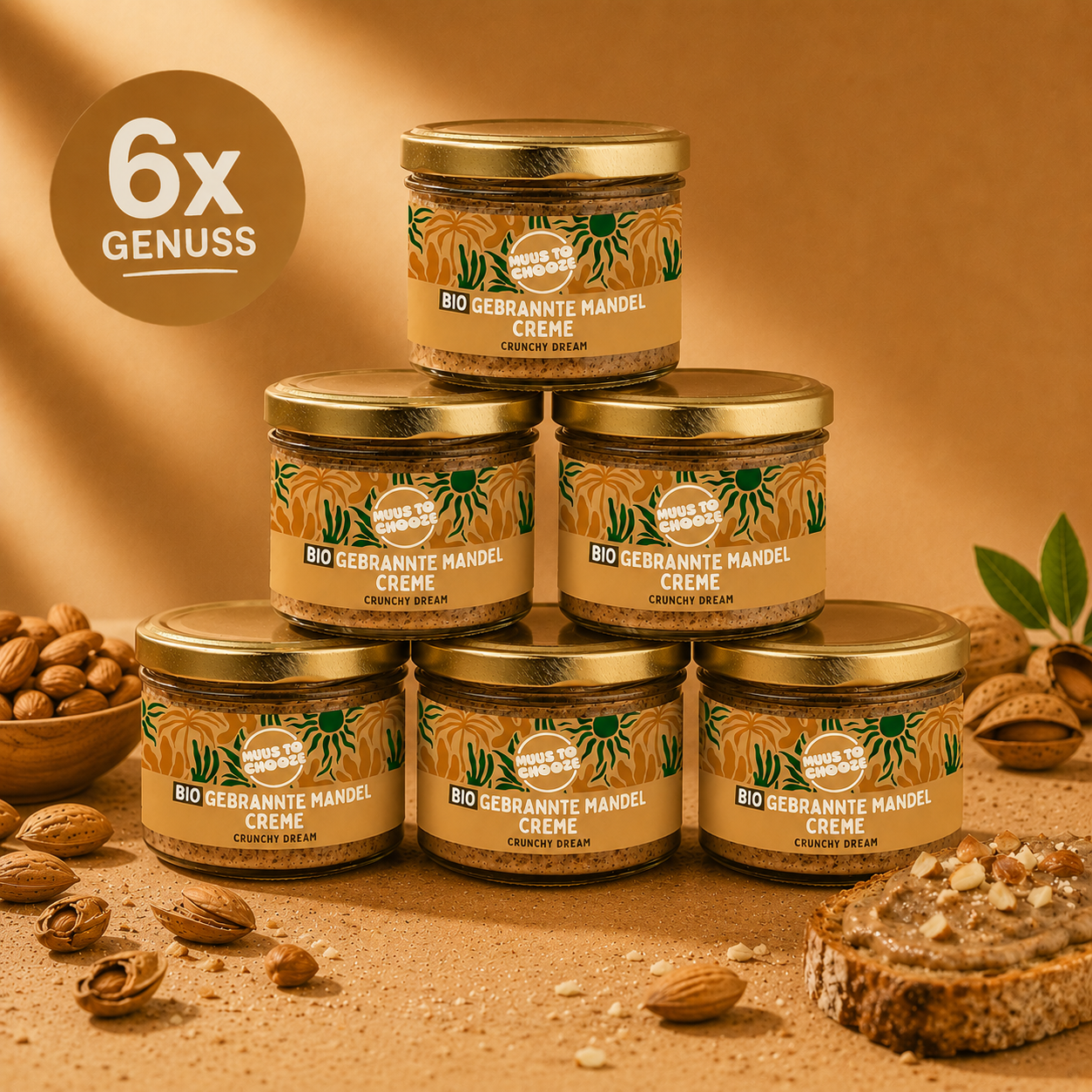 6x Mandelmus - Crunchy Dream 180g