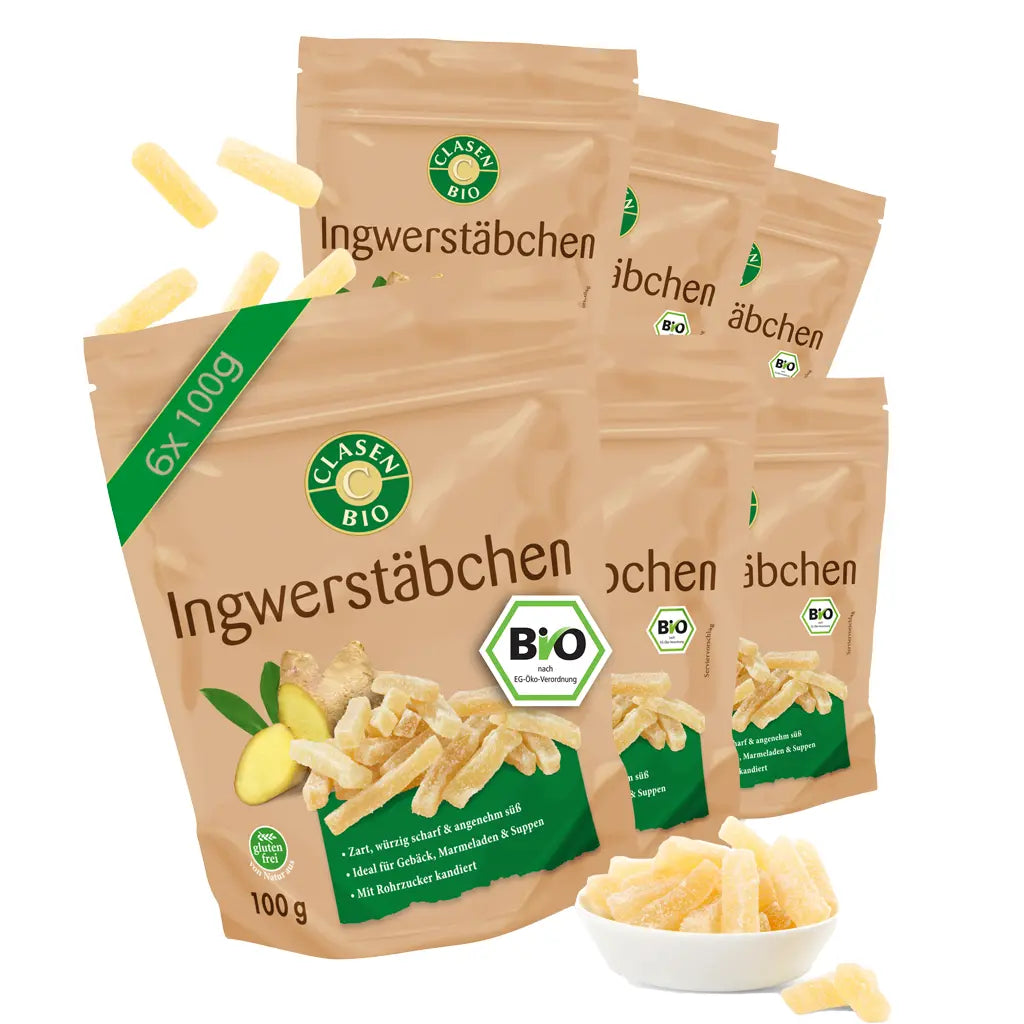 6x Bio Ingwerstäbchen 100g Clasen Bio