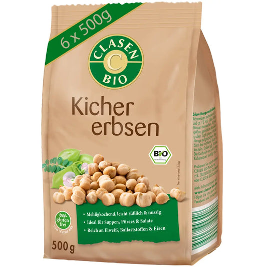 6x Bio Kichererbsen 500g Clasen Bio