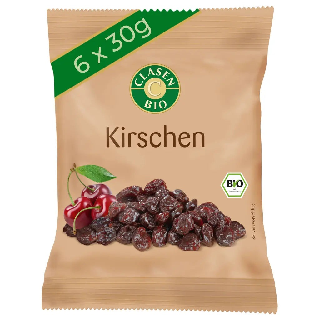 6x Bio Kirschen 30 g Clasen Organic Foods