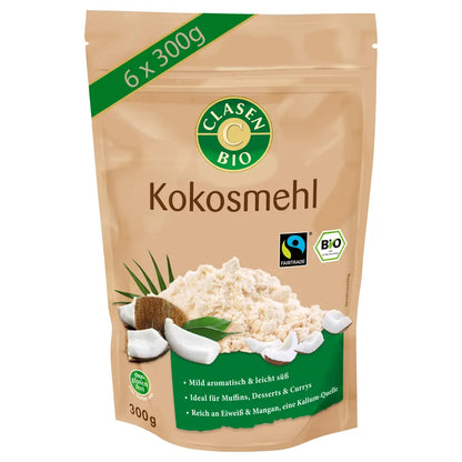 6x Bio Kokosmehl 300g Clasen Bio