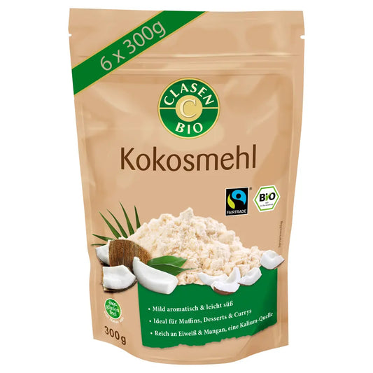 6x Bio Kokosmehl 300g Clasen Bio