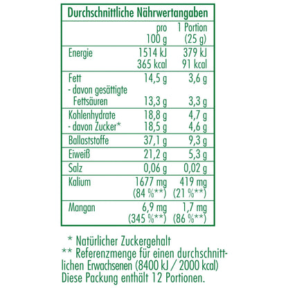 Nährwertangaben des Bio-Kokosmehl 300 g von CLASEN BIO