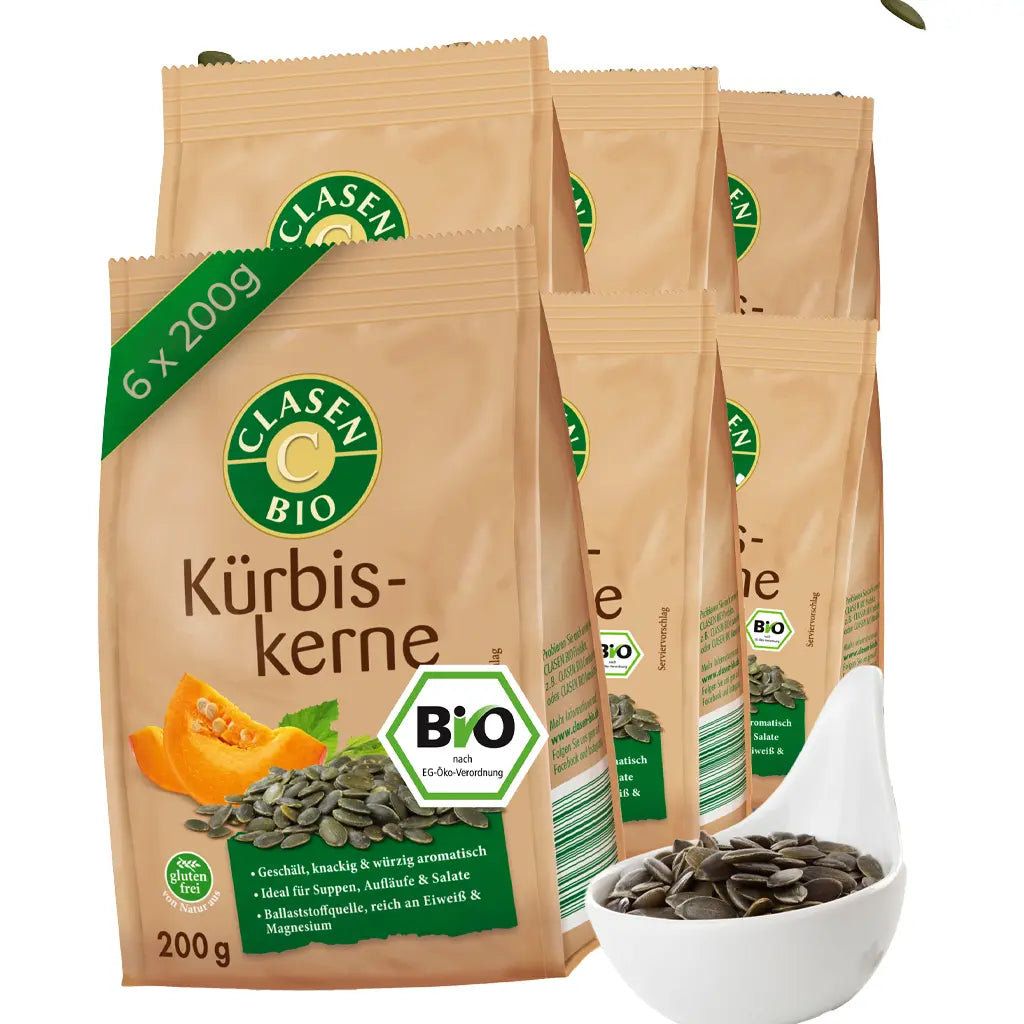 6x Bio Kürbiskerne Clasen Bio