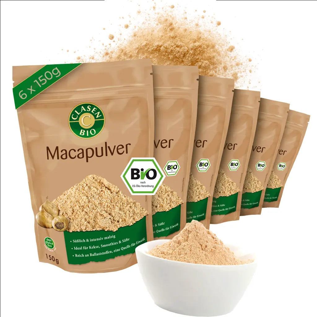 6x Bio Macapulver Clasen Bio