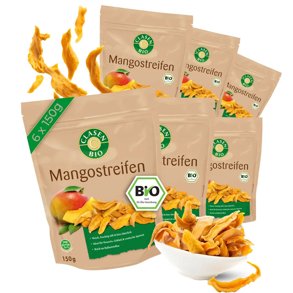 6x Bio Mangostreifen Clasen Bio
