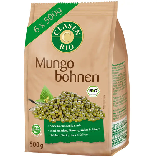 6x Bio Mungobohnen 500g Clasen Bio