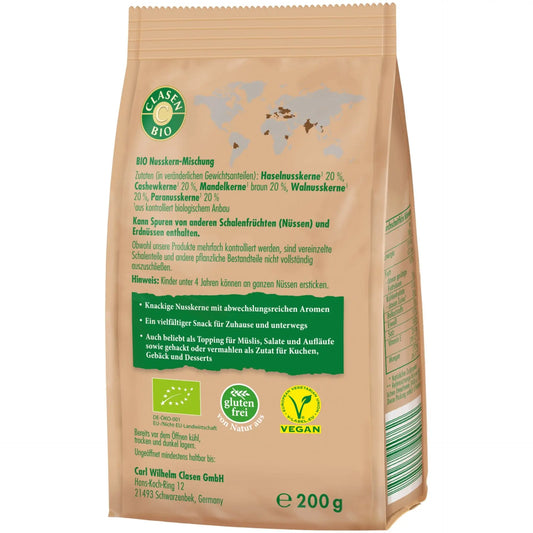 Bio Nusskern-Mischung 200g Clasen Bio