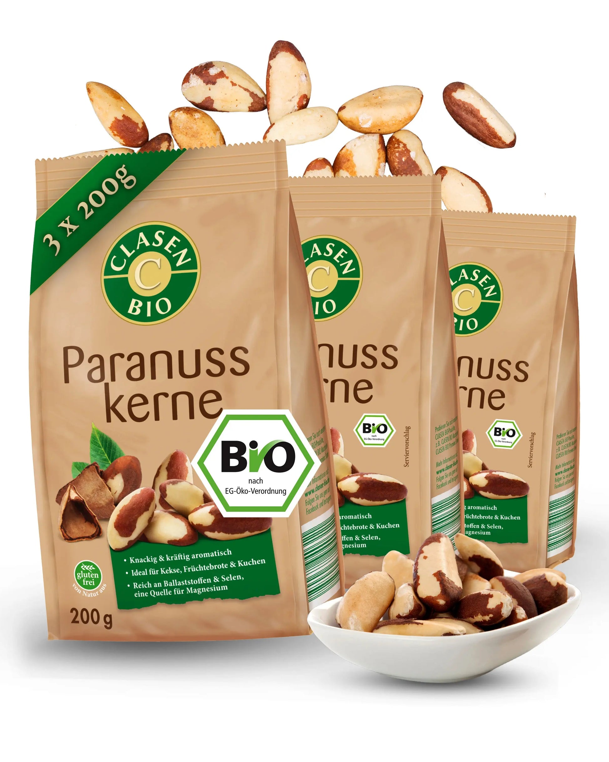 3x Bio Paranusskerne Clasen Bio