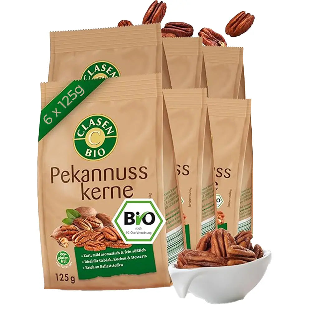 6x Bio Pekannusskerne Clasen Bio