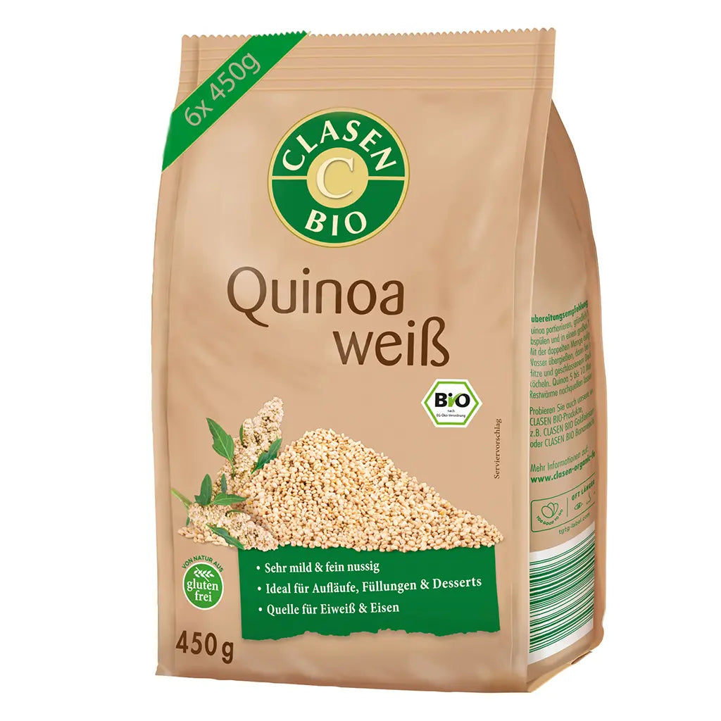 Bio Quinoa weiß 6x450g – Eiweiß & Eisen | CLASEN BIO