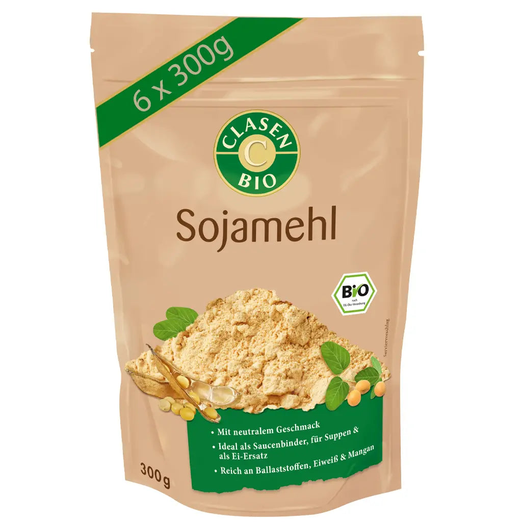6x Bio Sojabohnenmehl 300g Clasen Bio