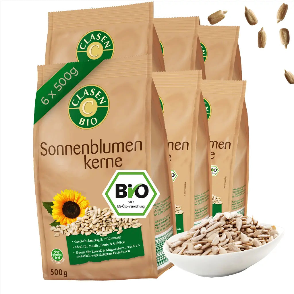 6x Bio Sonnenblumenkerne Clasen Bio