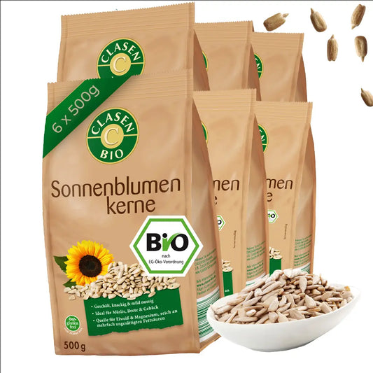 6x Bio Sonnenblumenkerne Clasen Bio